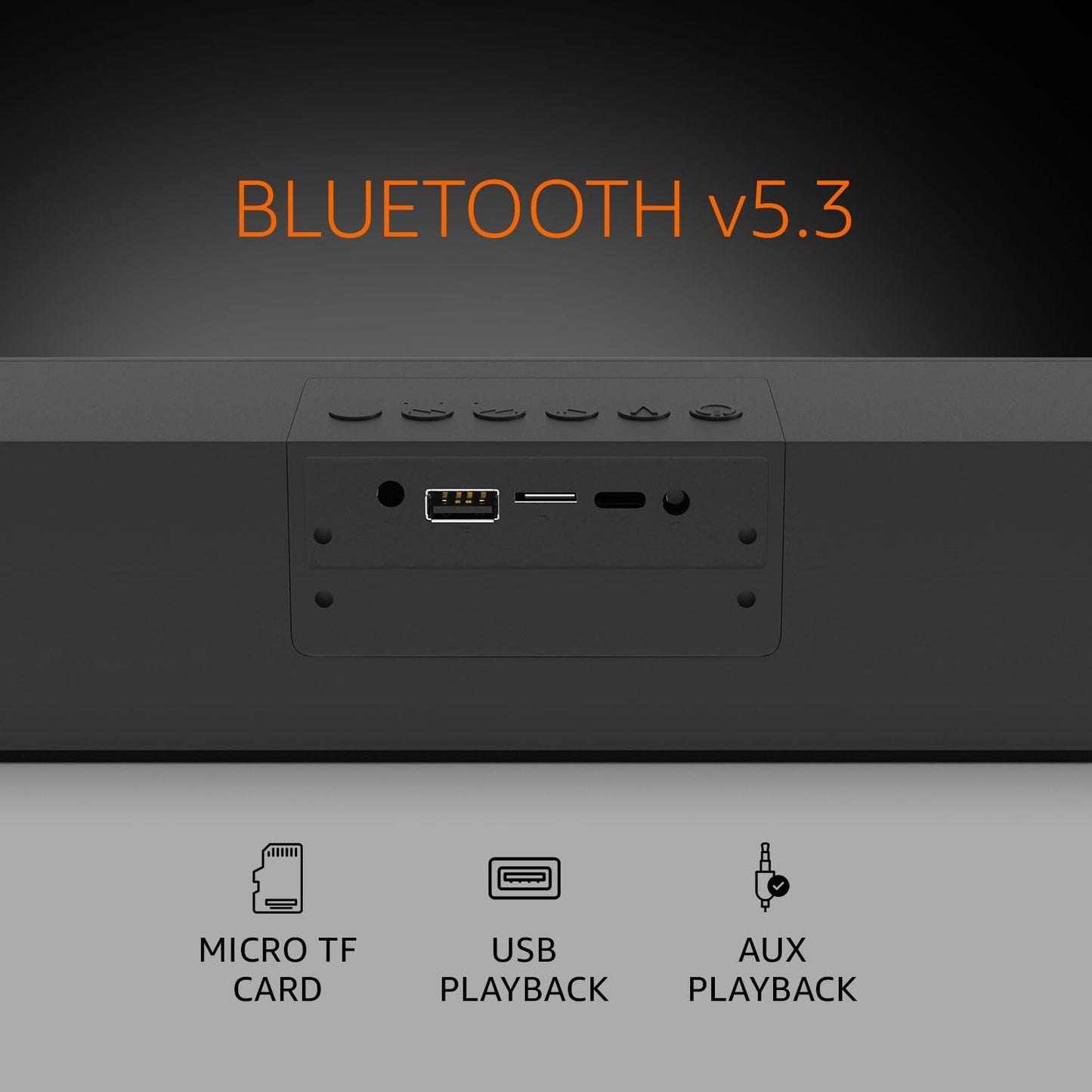 AAmazon Basics 16W Bluetooth Soundbar (Black) | 2X Bass, Bluetooth 5.3, AUX & USB | Compact Home Audio System + FREE AirPods Worth ₹999 (Combo Offer)