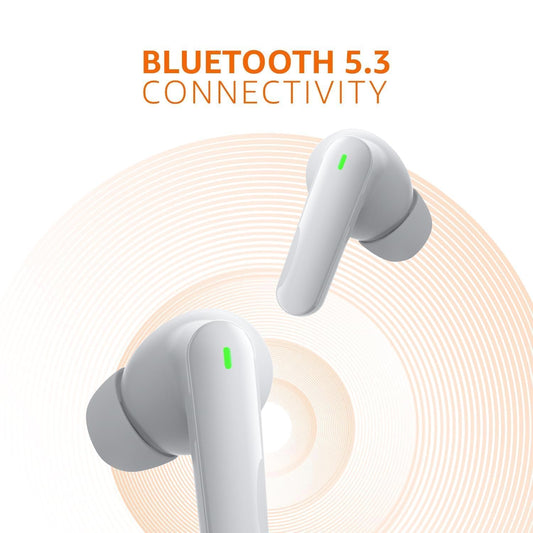 Amazon Basics True Wireless Earbuds with Mic | Long Battery Life Up to 60H, IPX5 Sweat & Water Resistant, Bluetooth 5.3, Touch Controls