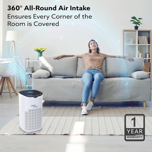 AGARO Royal Air Purifier H13 HEPA | Removes 99.99% Pollutants, PM0.1, Virus & Bacteria | 4 Stage Filtration | CADR 300 m³/hr