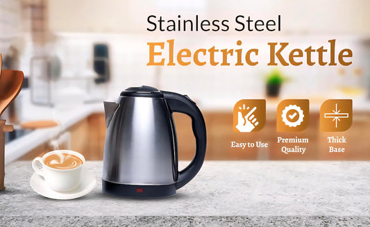 Born Chef BC-5017EK Electric Kettle, Stainless Steel, 1.8L Capacity, 360° Swivel Base, Comfortable Handle, Food Grade Materials, 1 Year Warranty