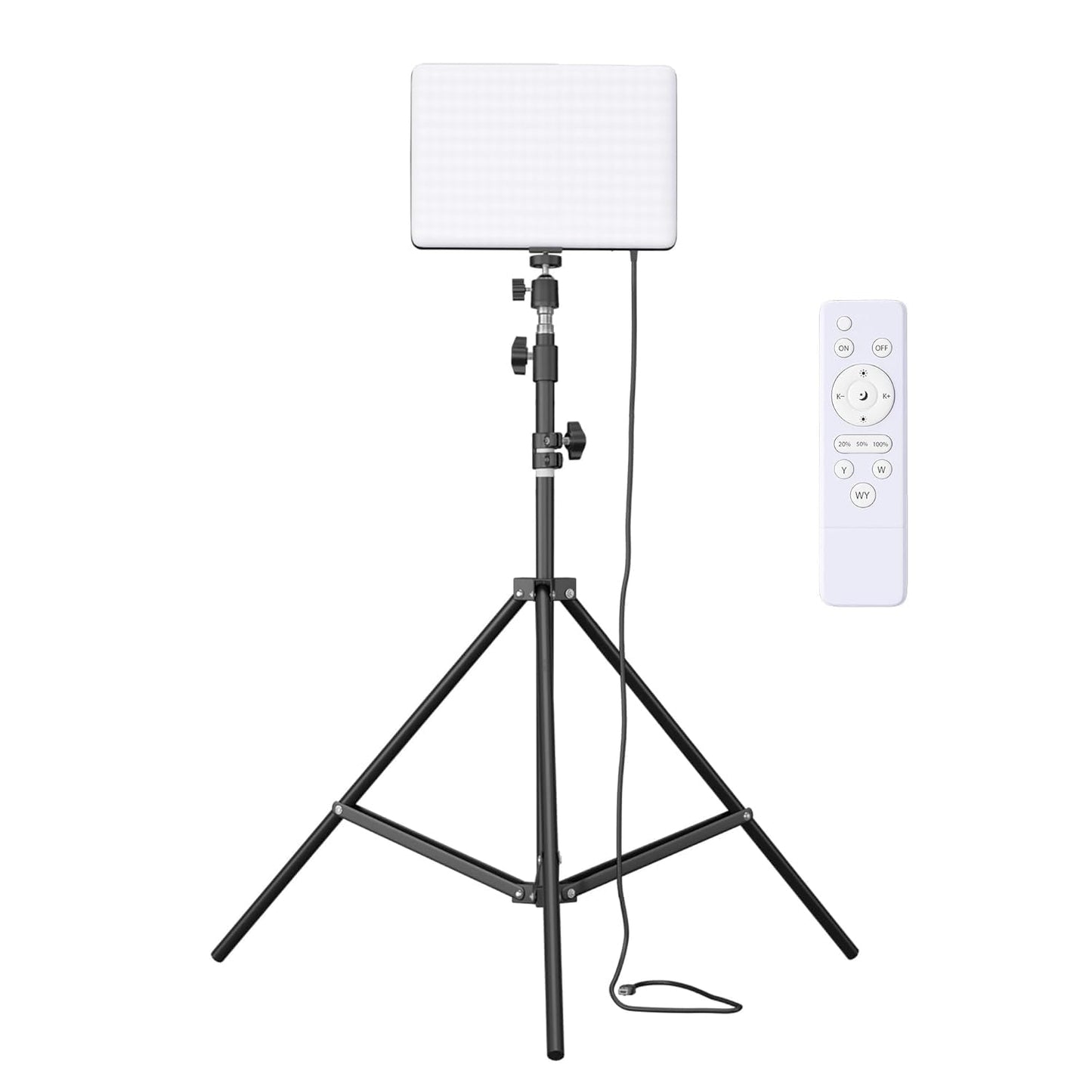 Amazon Basics Studio Light with 7ft Tripod Stand | Adjustable 3000K–6500K LED Light for Photography, Video Recording & Content Creation
