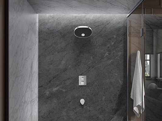 Kohler Statement Multifunction Showerhead – Multiple Spray Modes with Premium Polished Chrome Finish | Luxury Overhead Shower