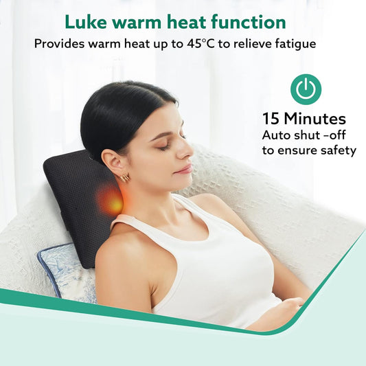 AGARO Deluxe Shiatsu Neck & Back Massager Cushion | 4 Massage Rollers with Heat Therapy | Electric Body Massager for Neck, Shoulder, Back, Waist, Legs & Foot Pain Relief