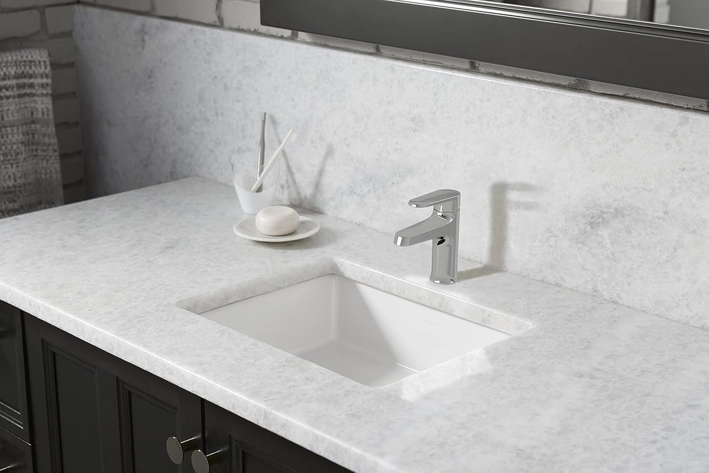Kohler Beam Single Control Lavatory Faucet Without Drain | Premium Modern Bathroom Basin Tap in Polished Chrome