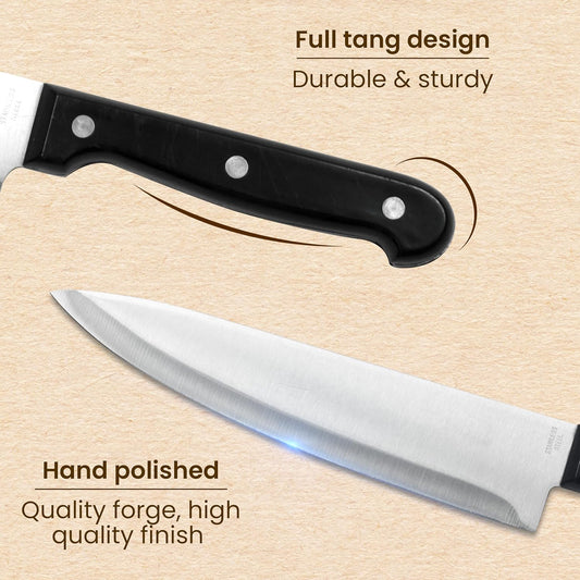AGARO Galaxy 6 Pcs Kitchen Knife Set with Wooden Case | High Carbon Stainless Steel Knives & Scissor for Home & Restaurant Use πͺβ¨