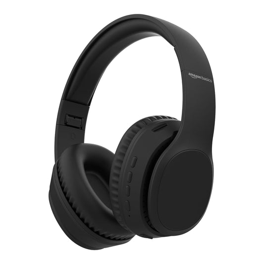 Amazon Basics Wireless Over-Ear Headphones | Bluetooth 5.4, 18H Playtime, Deep Bass & Mic – Buy One Get One Free