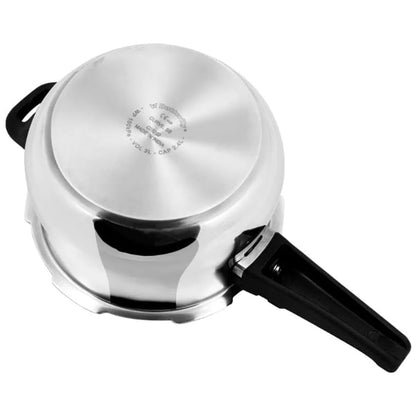 Butterfly Curve 2L Stainless Steel Pressure Cooker | Outer Lid | Induction & Gas Stove Compatible | ISI Certified | 5 Years Warranty (Silver)