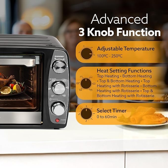 AGARO Majestic 17L OTG Oven – Bake, Grill, Roast & Toast + FREE Lint Remover