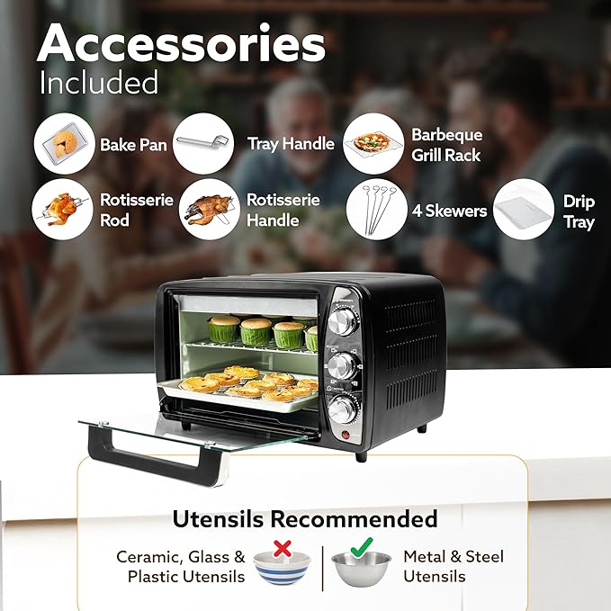 AGARO Majestic 17L OTG Oven – Bake, Grill, Roast & Toast + FREE Lint Remover