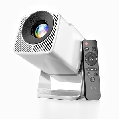 Lifelong Electronics Lightbeam X Smart Projector – Android Powered 1080P Full HD & 4K Ultra HD Support | 3500 Lumens, WiFi, Bluetooth, OTT Apps, 180° Rotation, Built-in Speakers & HDMI | Home Theater for Room & Outdoor + FREE AirPods Worth ₹799 🎧🔥
