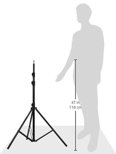 Amazon Basics 9 Feet Heavy Duty Tripod Light Stand | Adjustable Studio Stand for Ring Light, Reflector, Diffuser & Photography Equipment