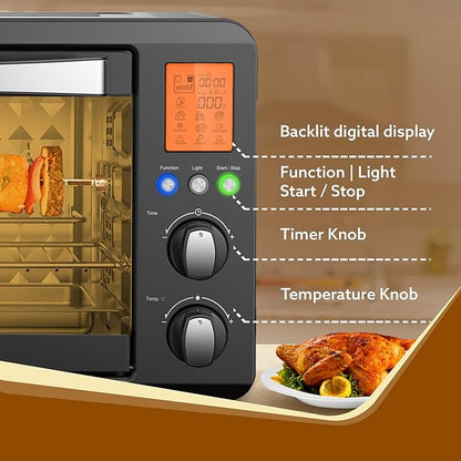 AGARO Imperial Digital 28L OTG Oven with 10 Preset Cooking Functions & Rotisserie + FREE Lint Remover