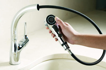 KOHLER Elate Pull-Out Kitchen Faucet with Chrome Finish | Premium Pull-Out Sink Tap for Modern Kitchens | Single Handle Kitchen Mixer