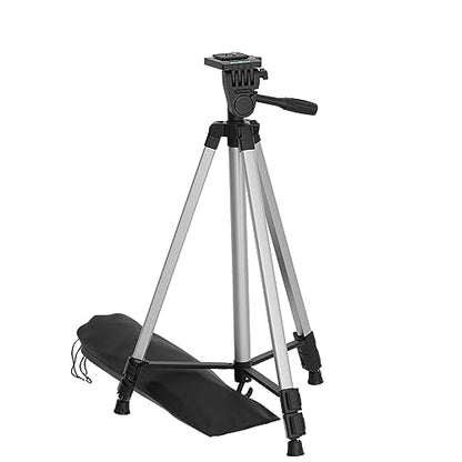 Amazon Basics Aluminium Professional Tripod Stand with Mobile Holder, 3-Way Head & Carry Bag for Smartphone, Camera & GoPro (35-125 cm)
