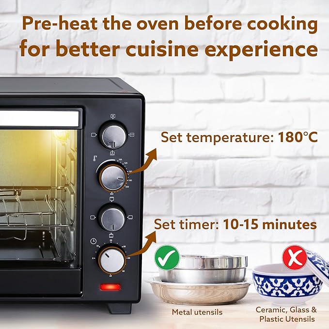 AGARO Marvel 38L OTG Oven Toaster Griller with Motorized Rotisserie & Convection Baking + FREE Lint Remover