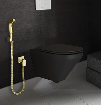 Kohler 12927IN-AF Deco Contemporary Health Faucet — Elegant French Gold Finish | Metal Hose & Holder