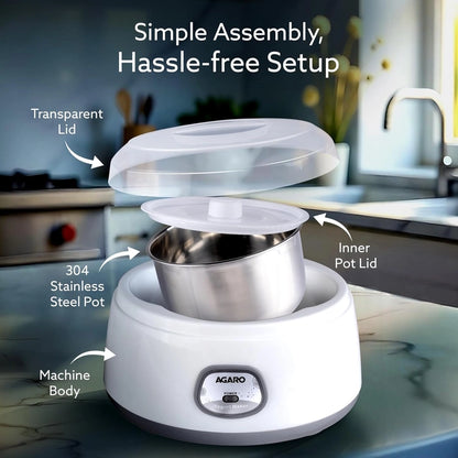 AGARO Classic Portable Yogurt Maker Machine for Home