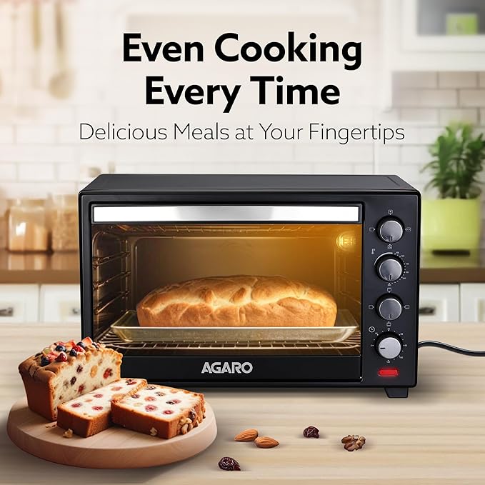 AGARO Marvel 48L OTG Oven with Motorised Rotisserie, Convection & 3 Heating Modes + FREE Lint Remover