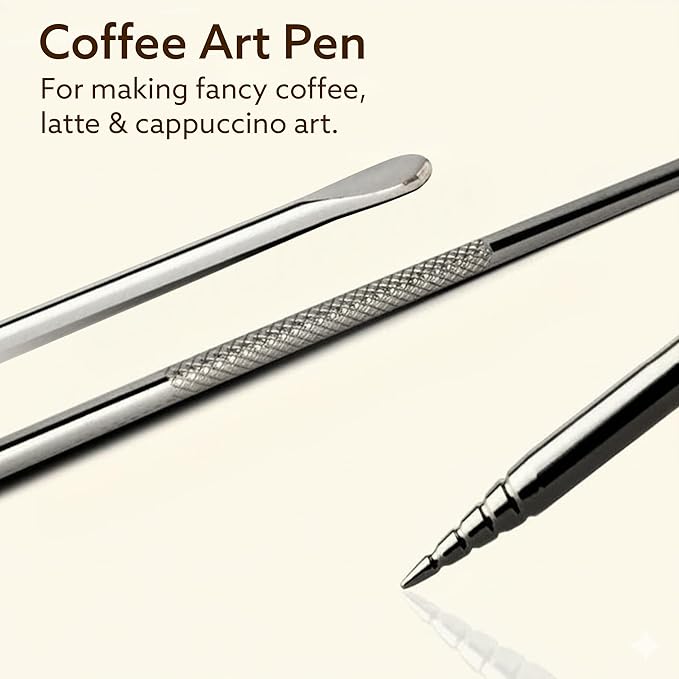 AGARO 350ml Stainless Steel Milk Frothing Pitcher with Latte Art Pen | 304 Steel Espresso Coffee Jug for Cappuccino & Latte