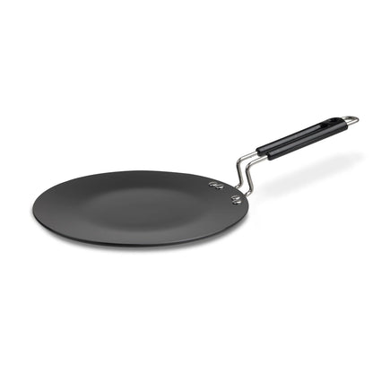 AGARO Elite 25 cm Hard Anodised Tawa | 4mm Thick Base | Gas & Induction Compatible | Roti, Chapati & Paratha Tawa | Durable Riveted Handle