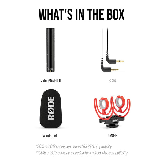 RØDE VideoMic GO II USB Mic – Compact Lightweight Shotgun Microphone for Camera, Mobile & PC Recording