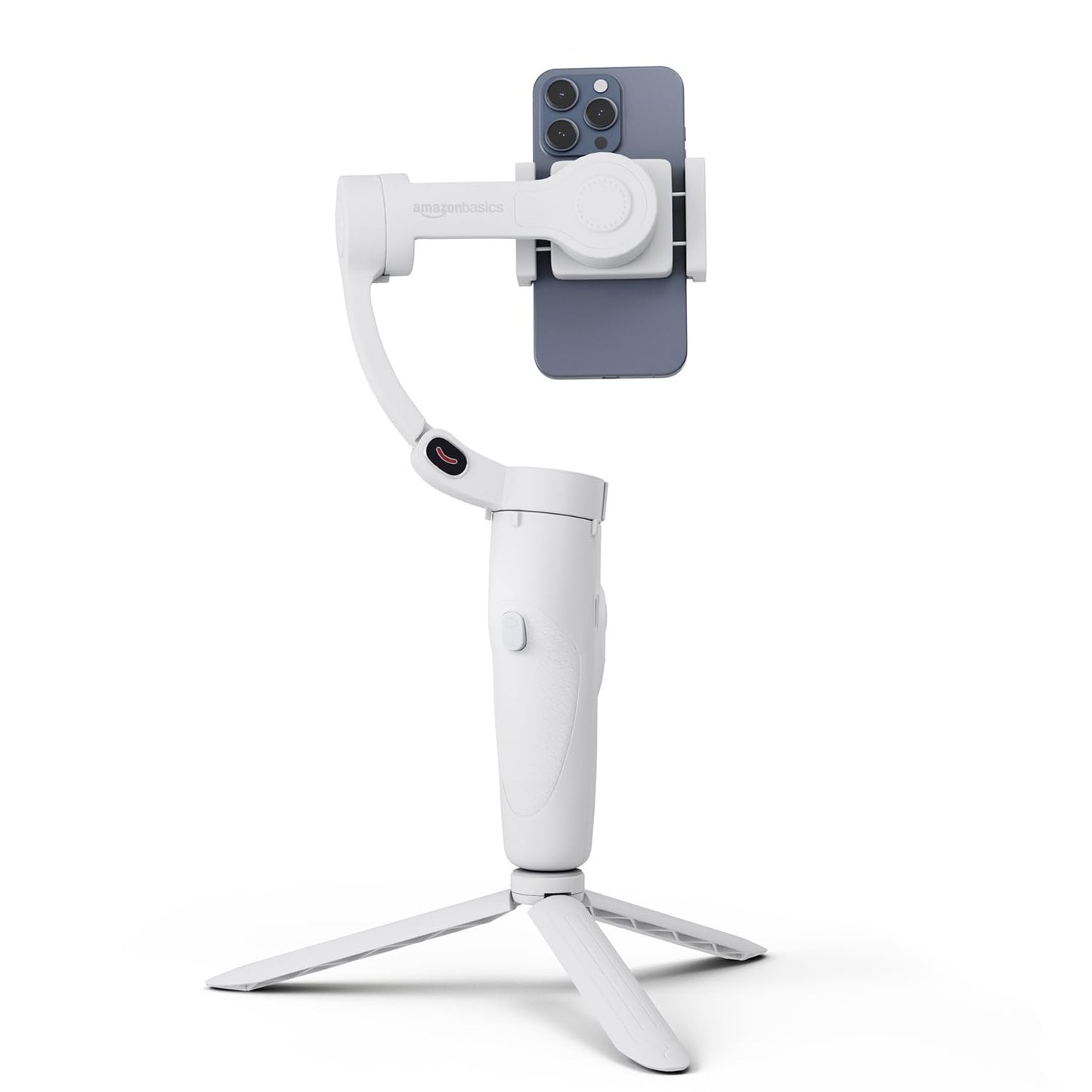 Amazon Basics Foldable 3-Axis Gimbal Stabilizer with Advanced Gyroscope | Shake-Free Video, Object Tracking, Time-Lapse & Panorama | 2500mAh Battery | Ideal for Vlogging +FREE AirPods Worth ₹699