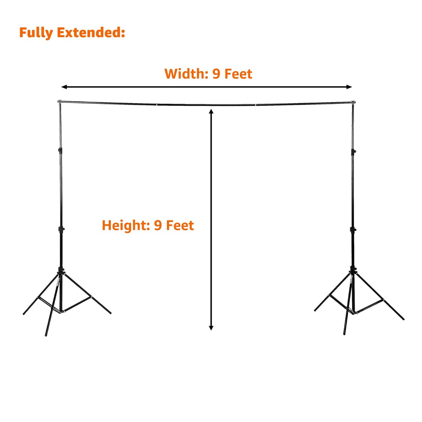 Amazon Basics 9 x 9 Feet Studio Background Stand Kit | Foldable Photography & Videography Backdrop