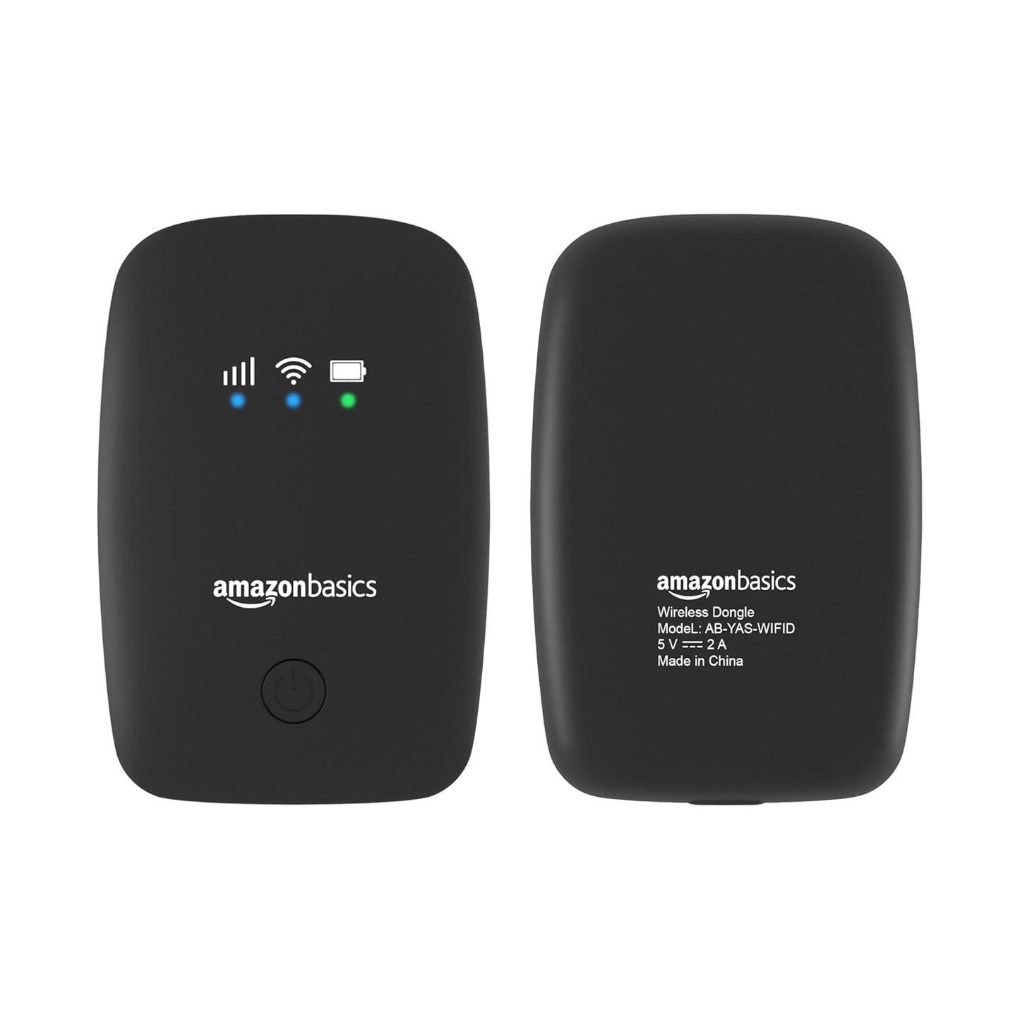 Amazon Basics 4G LTE Wireless Dongle – All SIM Network Support | Plug & Play Single-Band Data Card | Up to 150Mbps WiFi Hotspot | 2200mAh Rechargeable Battery | SIM Adapter Included (Black)