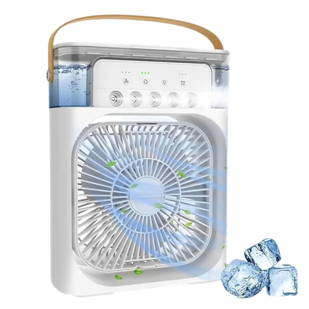 🔥 BUY 1 GET 1 FREE – Mini Portable Air Cooler | 3-in-1 Personal Cooler, Fan, Humidifier & RGB LED Light