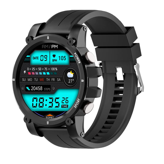 Vibez by Lifelong Haile Smartwatch For Men with HD Display (VBSWM108) Black)