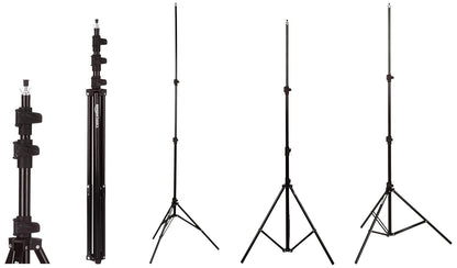 Amazon Basics 9x9 Feet Studio Background Stand Kit with Green Screen Backdrop | Adjustable Photography & Videography Kit