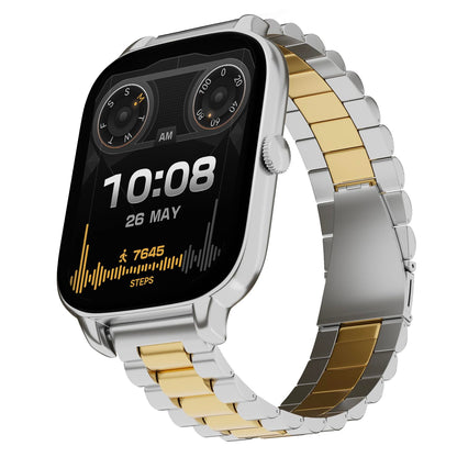 Vibez Majestic Luxury Smartwatch for Men & Women | 1.83" HD Display, Stainless Steel Strap, Bluetooth Calling, 60 Sports Modes & 100+ Watch Faces |SILVER|