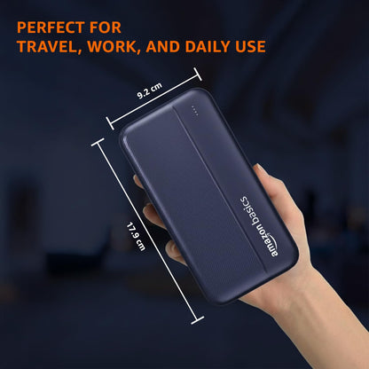 Amazon Basics 20000mAh Power Bank with 22.5W Fast Charging | Triple Device Support | Dark Blue