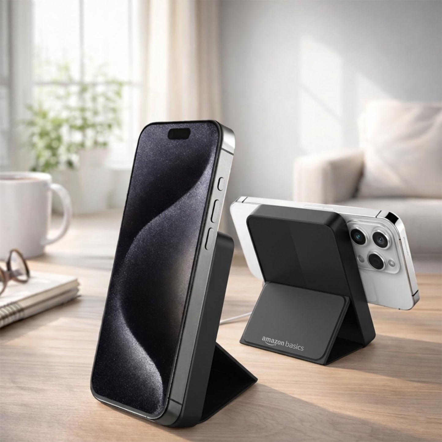 Amazon Basics 10000mAh 20W Fast Charging Wireless Power Bank | 15W Wireless Output | Type-C PD | Made in India - Black