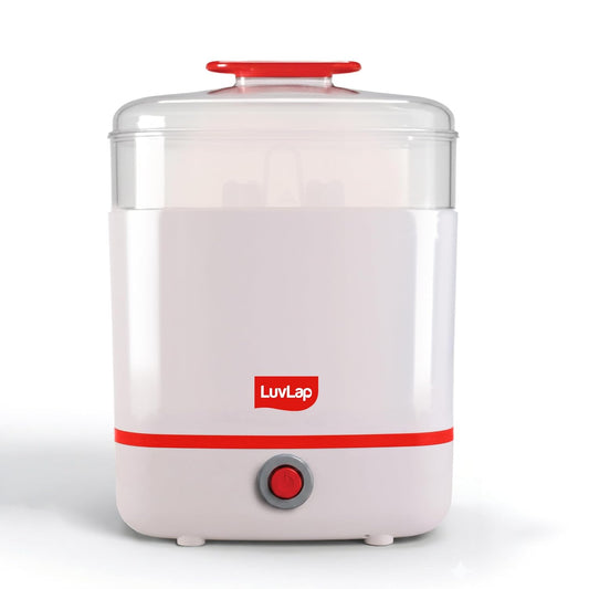 LuvLap 3-in-1 Electric Steam Sterilizer for Baby Bottles & Accessories | 99.9% Germ Kill | 8-Min Fast Sterilization | Keeps Sterile Up to 24 Hours + FREE LuvLap Baby Silicone Straw Sipper Cup 300ml (Pack of 3 Worth ₹1,399) | Free Delivery