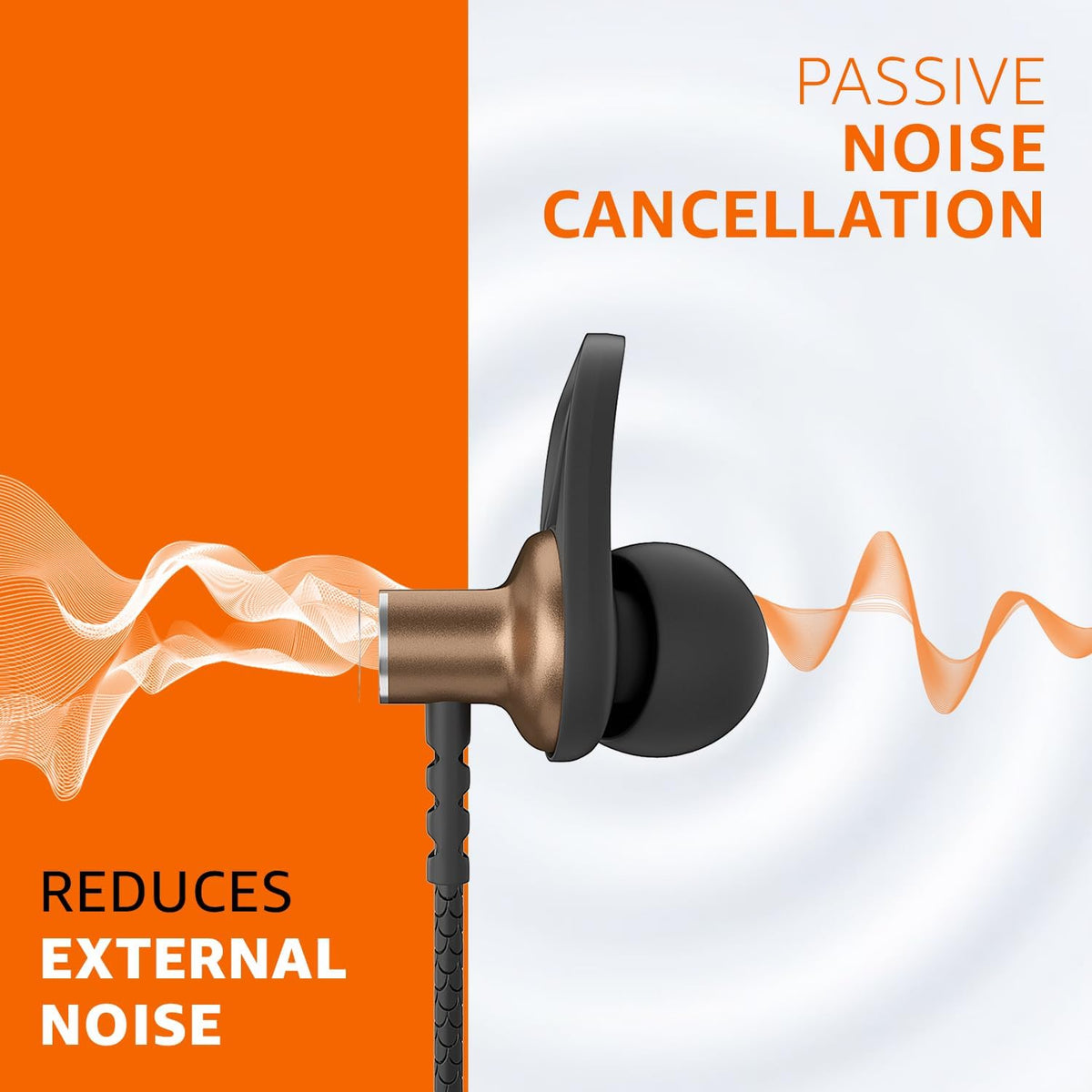 Amazon Basics Wireless Neckband Earphones with Mic | 18 Hours Playtime | Bluetooth 5.1 | ENC Noise Cancellation | IPX4 Water Resistant | Magnetic Earbuds (Brown) | Free Delivery