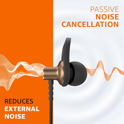 Amazon Basics Wireless Neckband Earphones with Mic | 18 Hours Playtime | Bluetooth 5.1 | ENC Noise Cancellation | IPX4 Water Resistant | Magnetic Earbuds (Brown) | Free Delivery
