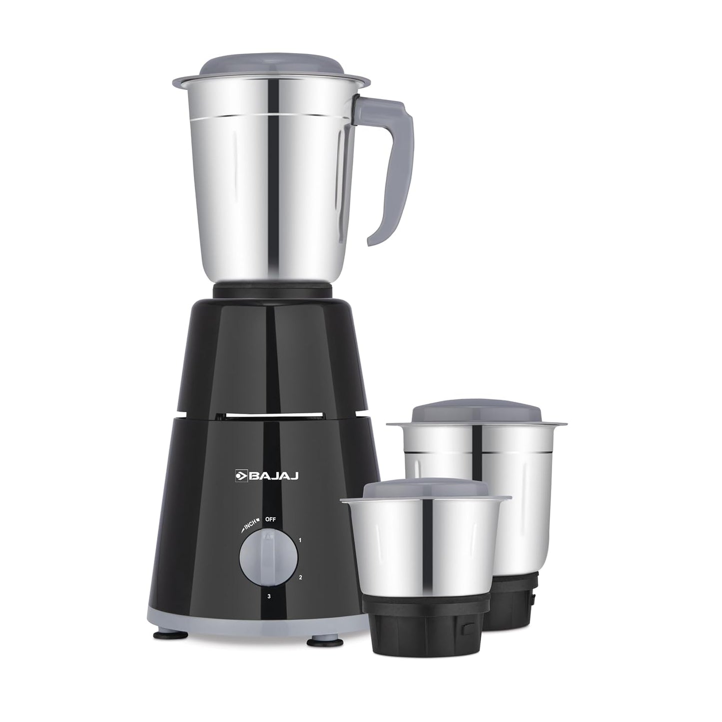 Bajaj GX-1 500 Watt Mixer Grinder | 3 Jars | 2-in-1 Dry Grinding Blade | Kitchen Mixer