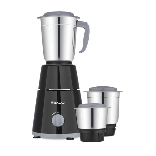 Bajaj GX-1 500 Watt Mixer Grinder | 3 Jars | 2-in-1 Dry Grinding Blade | Kitchen Mixer