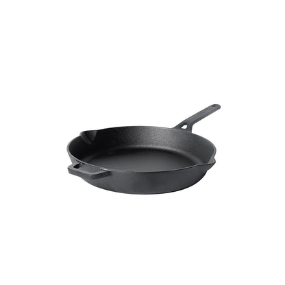 Meyer Pre-Seasoned Cast Iron Fry Pan 26cm | Heavy Duty Skillet | Gas & Induction Compatible | Durable Iron Cookware