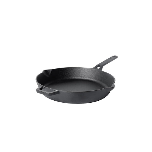 Meyer Pre-Seasoned Cast Iron Fry Pan 26cm | Heavy Duty Skillet | Gas & Induction Compatible | Durable Iron Cookware