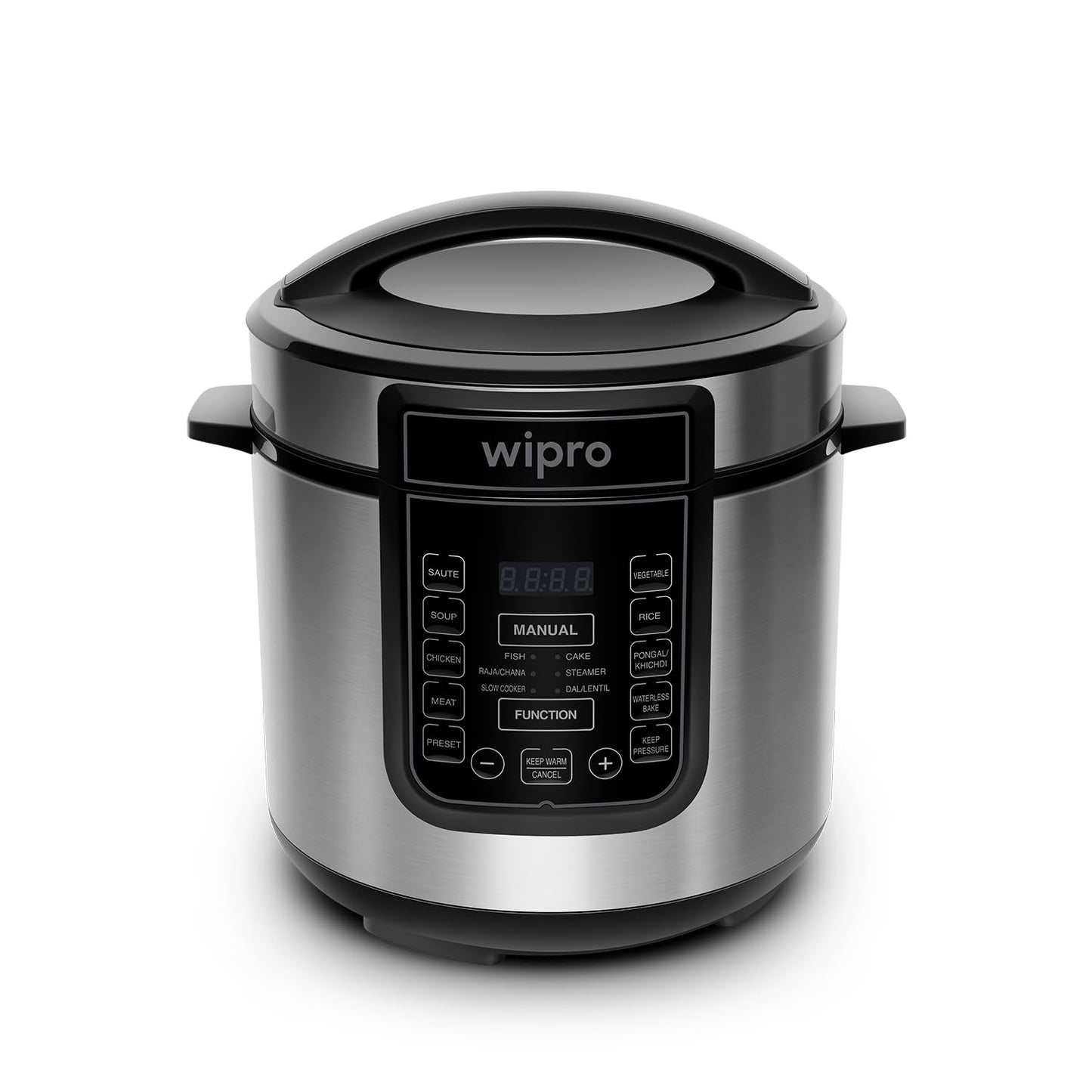 Wipro Elato 6L Digital Electric Pressure Cooker – 10 Preset Multi-Cooking Functions, 1000W, Stainless Steel Pot, Safety Lock