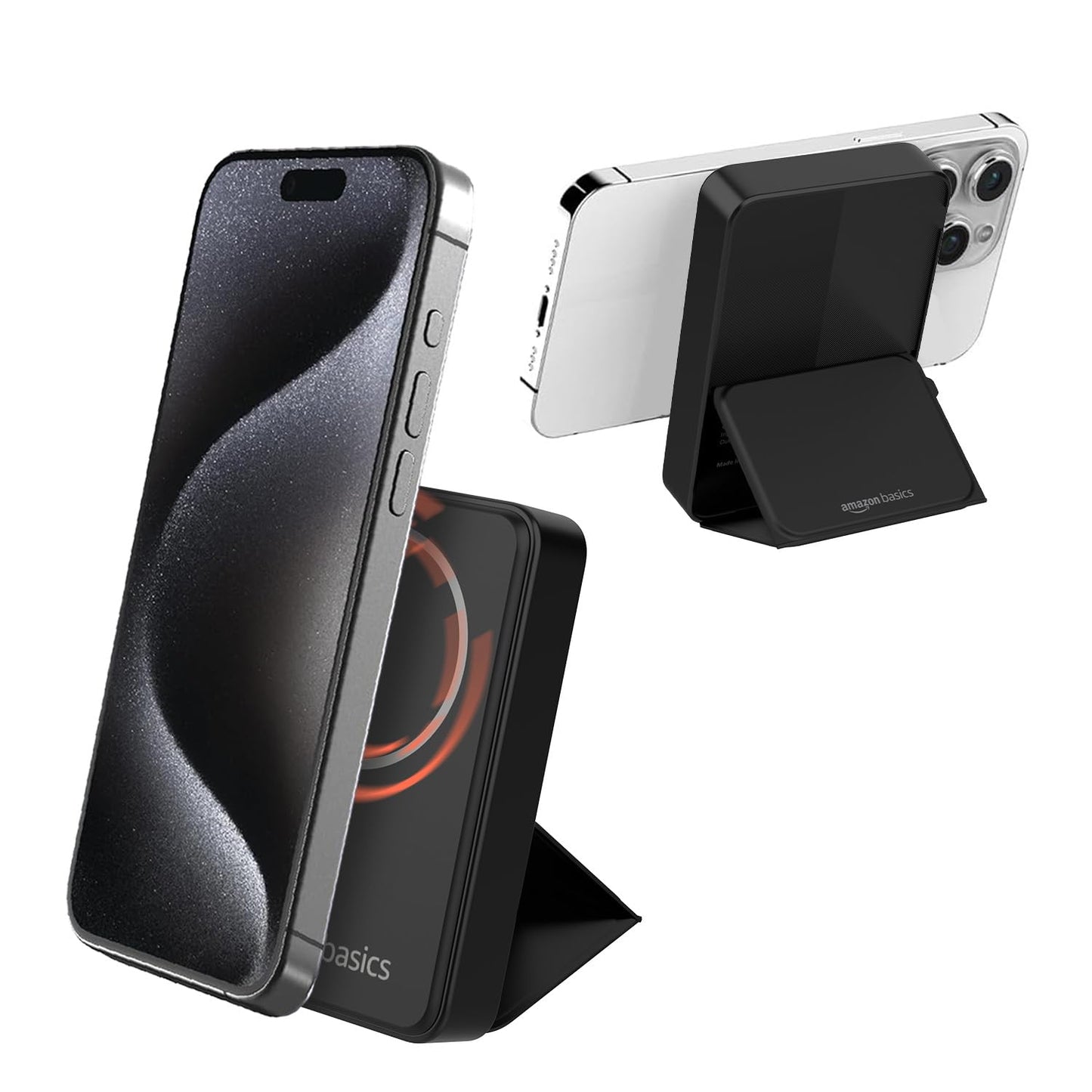 Amazon Basics 10000mAh 20W Fast Charging Wireless Power Bank | 15W Wireless Output | Type-C PD | Made in India - Black