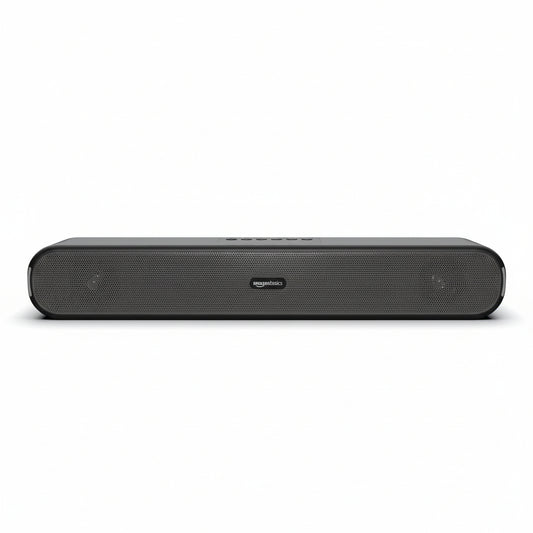 AAmazon Basics 16W Bluetooth Soundbar (Black) | 2X Bass, Bluetooth 5.3, AUX & USB | Compact Home Audio System + FREE AirPods Worth ₹999  (Combo Offer)