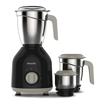 Philips HL7756 750 Watt Mixer Grinder | 3 Jars | Powerful Motor | Pulse Function | Black