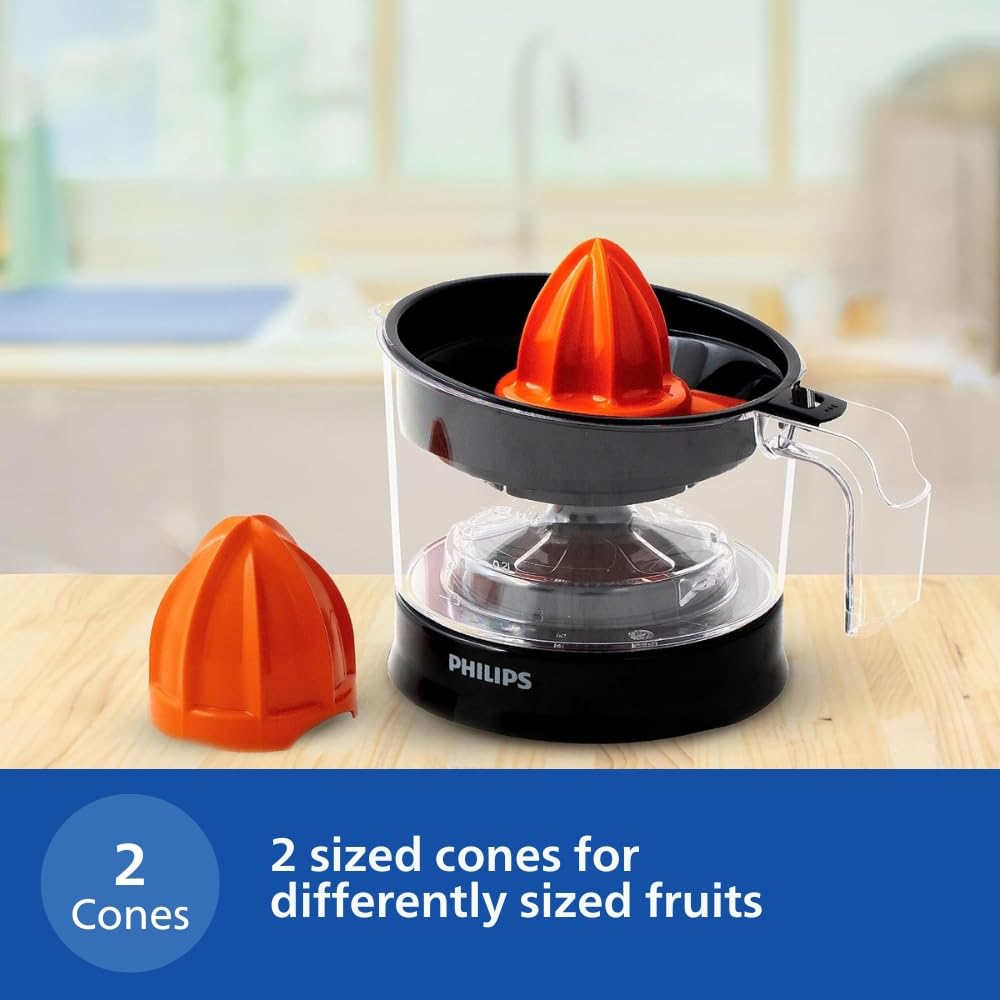 Philips Citrus Press Juicer HR2788/00 (Black & Transparent) | Compact & Easy Juicing