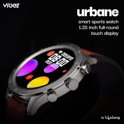 Vibez Urbane Smartwatch Silver – HD Display, SpO₂, 24×7 Heart Rate, Sleep Tracking, IP67 Waterproof | Buy 1 Get 1 Free Offer