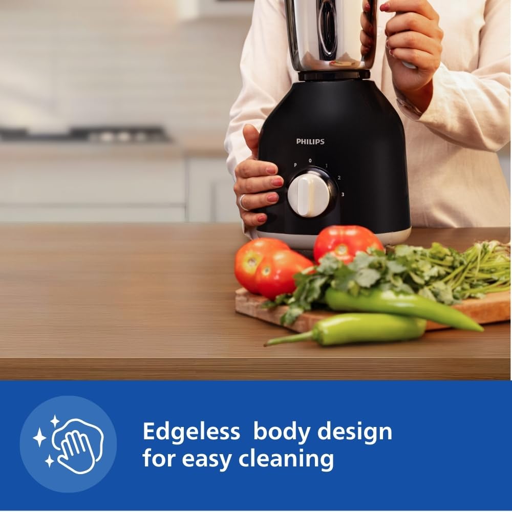 Philips HL7756 750 Watt Mixer Grinder | 3 Jars | Powerful Motor | Pulse Function | Black
