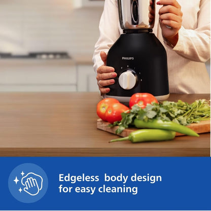 Philips HL7756 750 Watt Mixer Grinder | 3 Jars | Powerful Motor | Pulse Function | Black