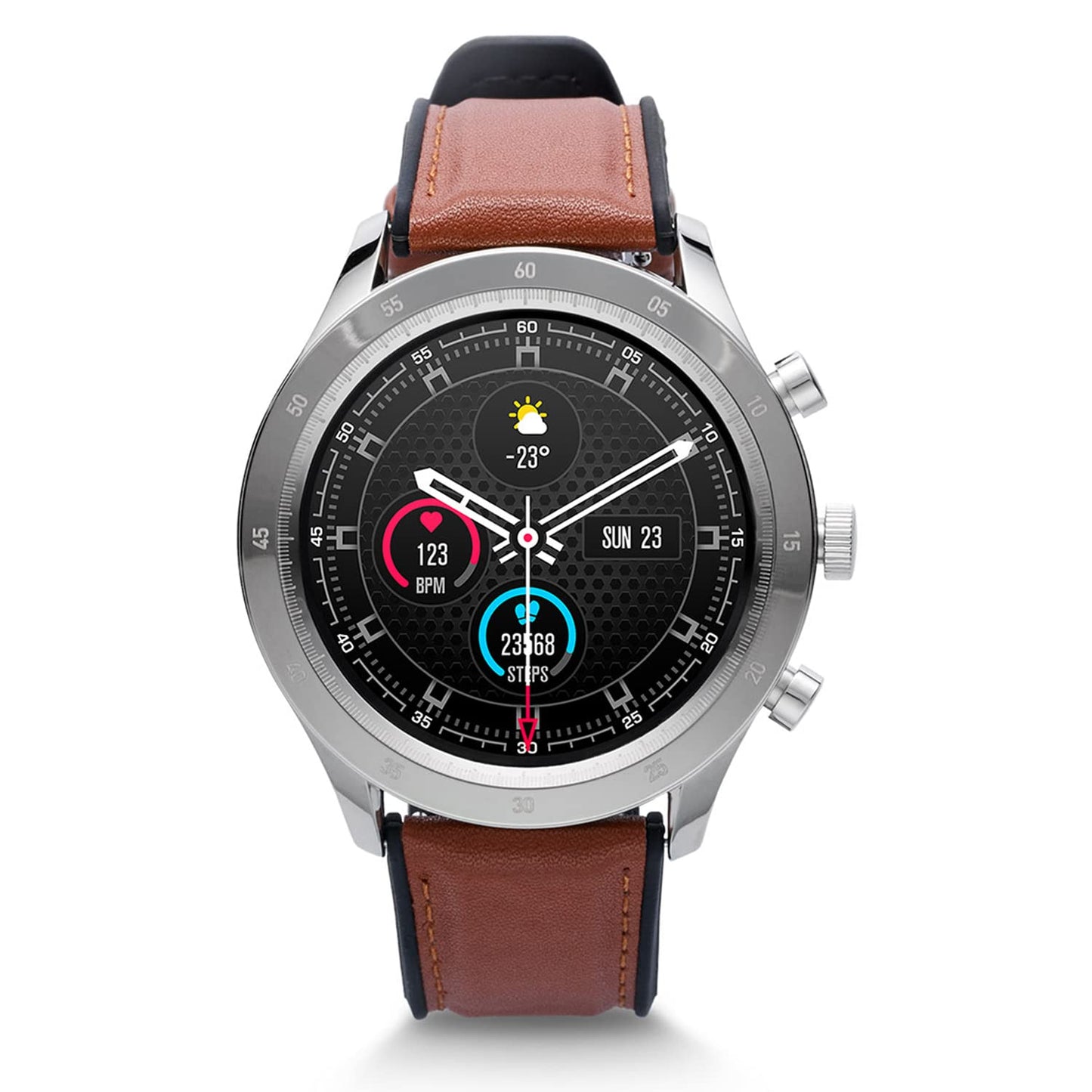 Vibez Urbane Smartwatch Silver – HD Display, SpO₂, 24×7 Heart Rate, Sleep Tracking, IP67 Waterproof | Buy 1 Get 1 Free Offer